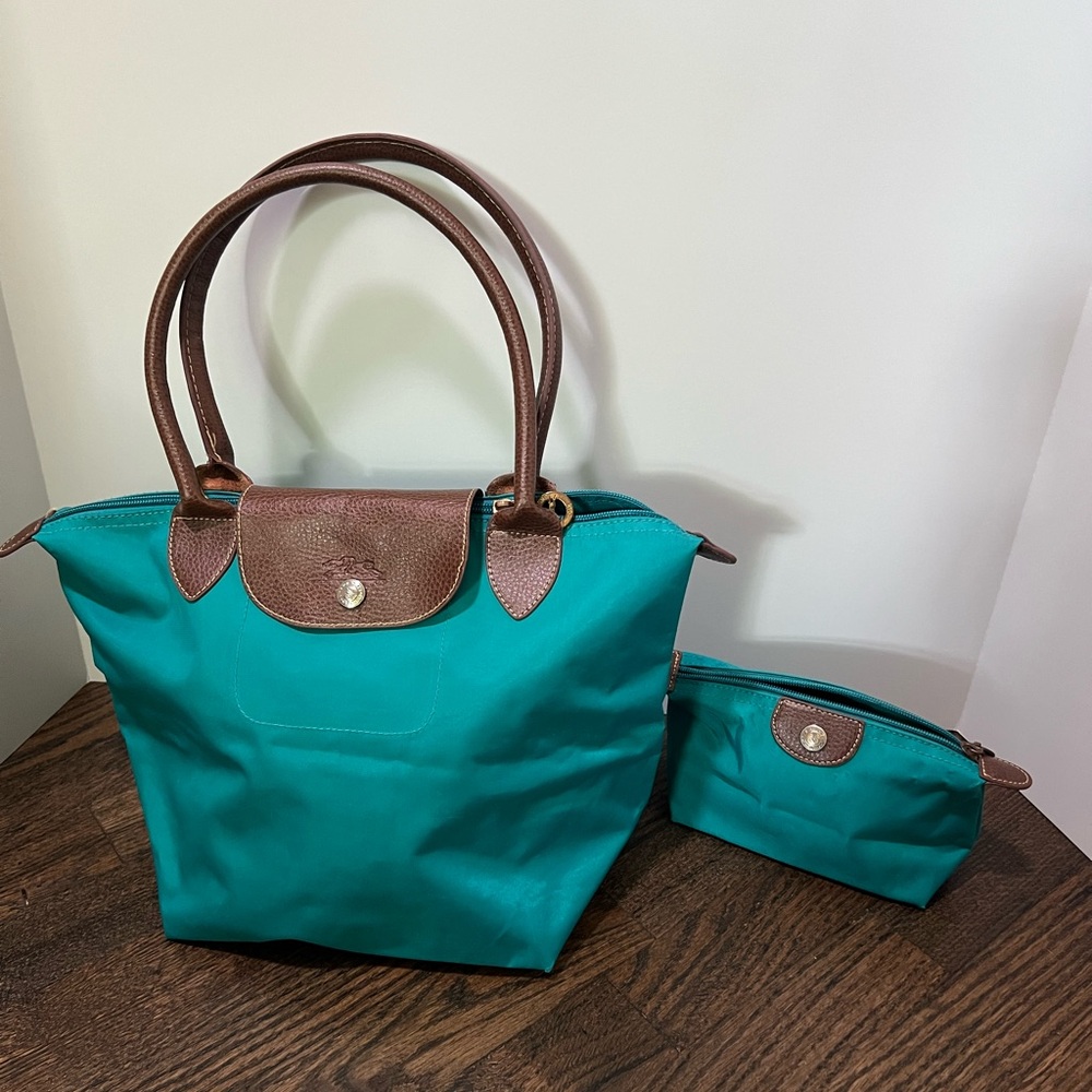 Teal and Brown Women's Tote Bag Set